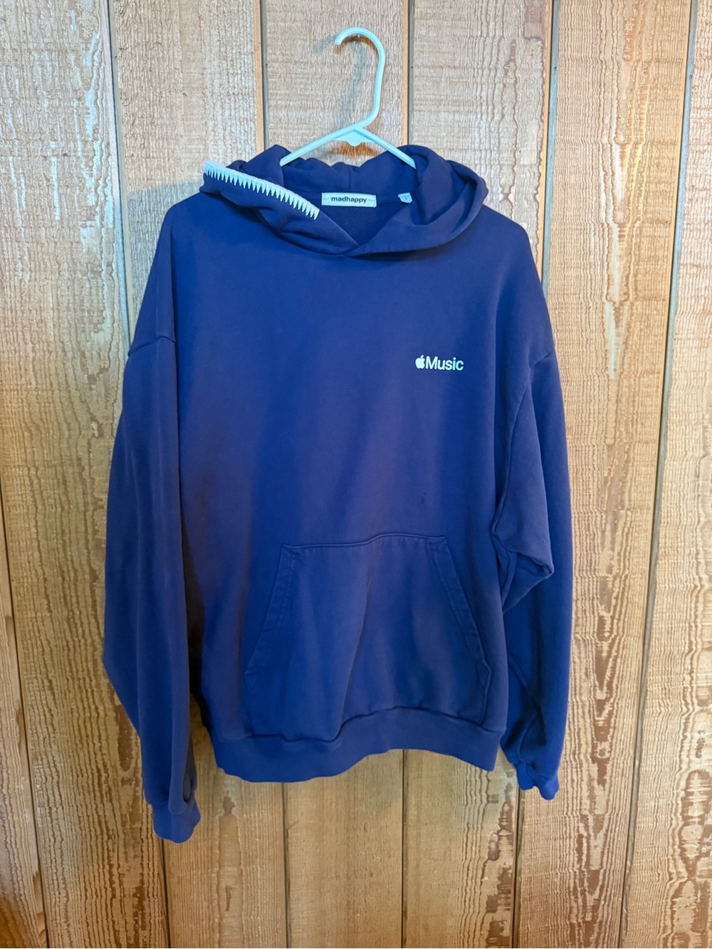 Madhappy Navy Blue Apple Music Logo Hoodie
